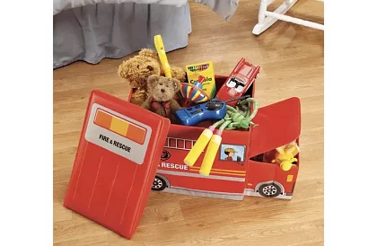 Box na zabawki - wóz strażacki