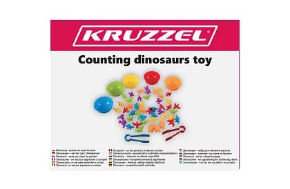 Zestaw dinozaurów do nauki kolorów i liczenia