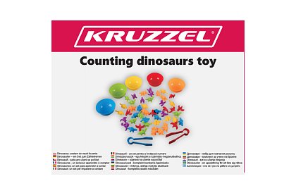 Zestaw dinozaurów do nauki kolorów i liczenia