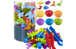 Zestaw dinozaurów do nauki kolorów i liczenia