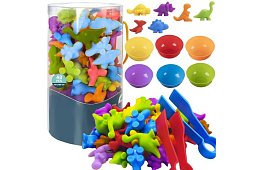 Zestaw dinozaurów do nauki kolorów i liczenia