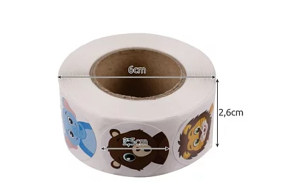 Naklejki motywacyjne dla dzieci na rolce – 500 szt.