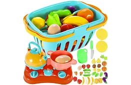 Zestaw warzyw i owoców do krojenia z akcesoriami