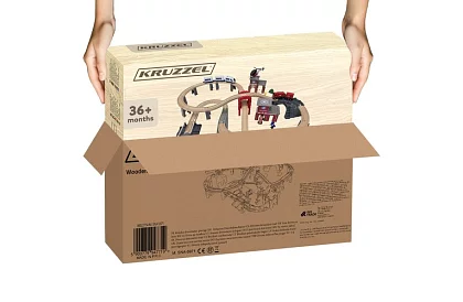 Drewniana kolej - tor kolejowy na baterie 4,8 metra