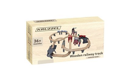 Drewniana kolej - tor kolejowy na baterie 4,8 metra