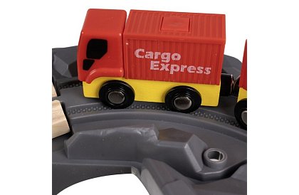 Drewniana kolej - tor kolejowy na baterie 4,8 metra