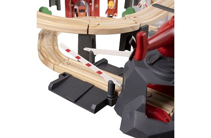 Drewniana kolej - tor kolejowy na baterie 4,8 metra