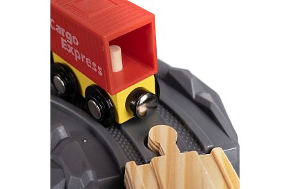 Drewniana kolej - tor kolejowy na baterie 4,8 metra