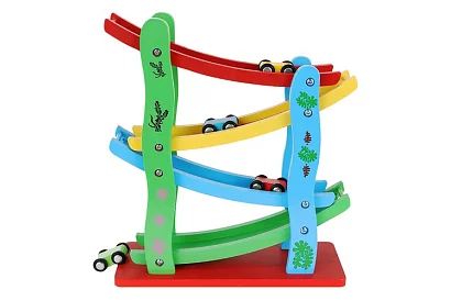 Drewniana trasa dla samochodów