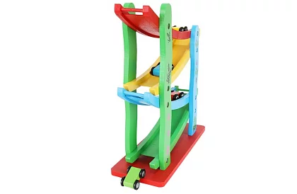 Drewniana trasa dla samochodów