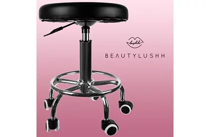 Kosmetyczne krzesło na kółkach - regulowane