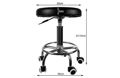 Kosmetyczne krzesło na kółkach - regulowane