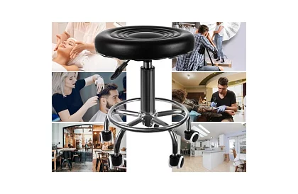 Kosmetyczne krzesło na kółkach - regulowane