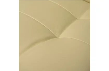 Fotel biurowy z wysuwaną podnóżkiem - kremowy