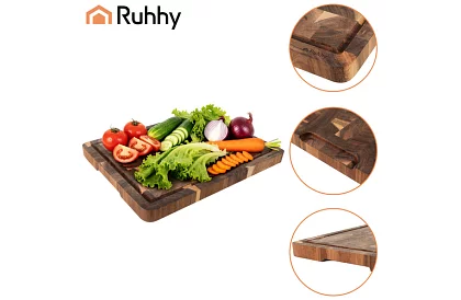 Deska kuchenne z akacji – 43 × 33 × 3 cm