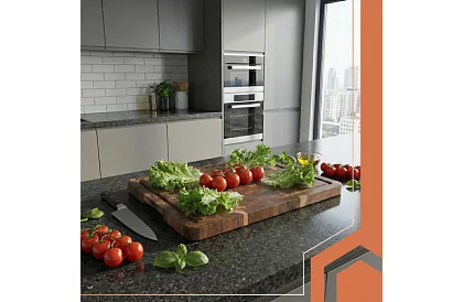 Deska kuchenne z akacji – 43 × 33 × 3 cm