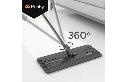 Praktyczny płaski mop + wiadro 11 litrów – dwukomorowe z akcesoriami