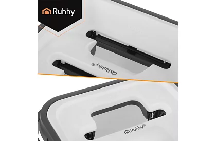 Praktyczny płaski mop + wiadro 11 litrów – dwukomorowe z akcesoriami