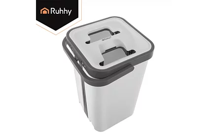 Praktyczny płaski mop + wiadro 11 litrów – dwukomorowe z akcesoriami