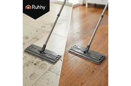 Praktyczny płaski mop + wiadro 11 litrów – dwukomorowe z akcesoriami