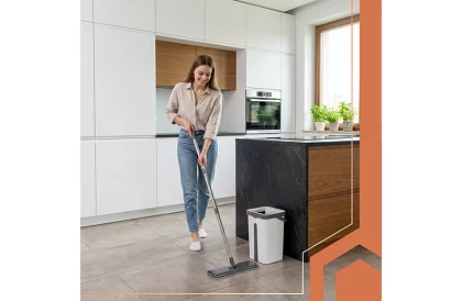 Praktyczny płaski mop + wiadro 11 litrów – dwukomorowe z akcesoriami