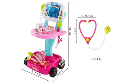Mały doktor – zestaw do gry w doktora z wózkiem