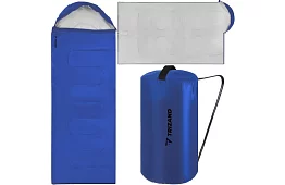 Śpiwór turystyczny 2w1 - niebieski