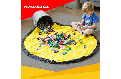 Praktyczny kosz na zabawki z matą do zabawy