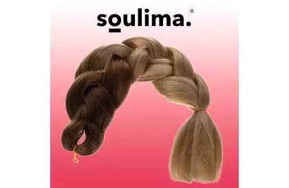 Syntetyczne ombre warkocze na włosy – ciemny blond