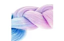 Syntetyczne ombre warkocze na włosy błyszczące – fioletowo-niebieskie