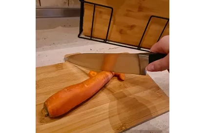 Deski bambusowe do krojenia – zestaw 4 szt. w stojaku