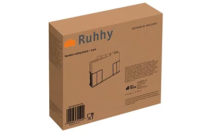 Deski bambusowe do krojenia – zestaw 4 szt. w stojaku