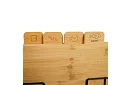 Deski bambusowe do krojenia – zestaw 4 szt. w stojaku