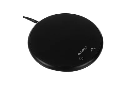 Elektrczny podgrzewacz napojów – zestaw podgrzewacza, kubek, łyżeczka i pokrywka