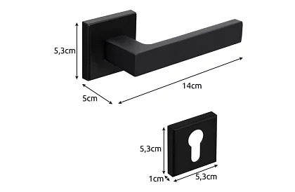 Klamka drzwiowa – klamka czarna matowa