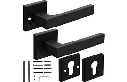 Klamka drzwiowa – klamka czarna matowa