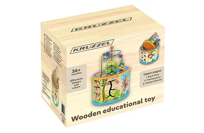 Drewniana edukacyjna gra sensoryczna - 8w1