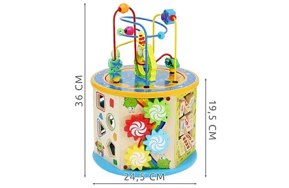 Drewniana edukacyjna gra sensoryczna - 8w1