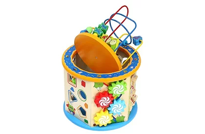 Drewniana edukacyjna gra sensoryczna - 8w1