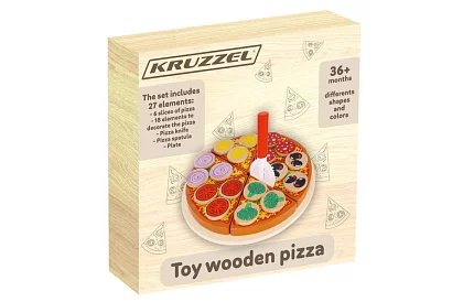 Zestaw do krojenia – drewniana pizza do krojenia + nóż