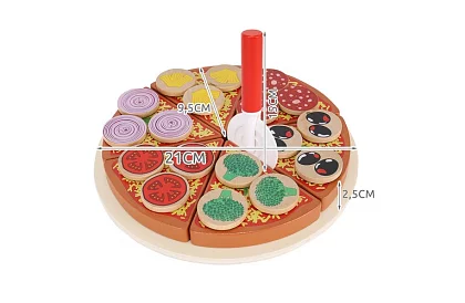 Zestaw do krojenia – drewniana pizza do krojenia + nóż