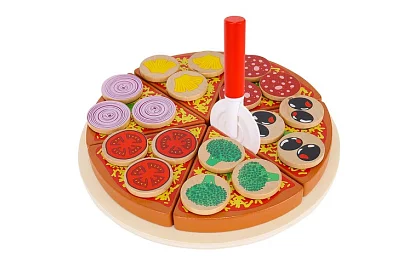 Zestaw do krojenia – drewniana pizza do krojenia + nóż