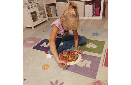 Zestaw do krojenia – drewniana pizza do krojenia + nóż