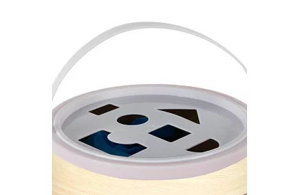 Drewniane klocki w wiaderku z sorterem kształtów – 100 szt.