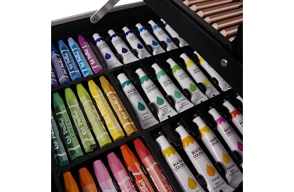 Zestaw dużych farb 144 szt. + walizka