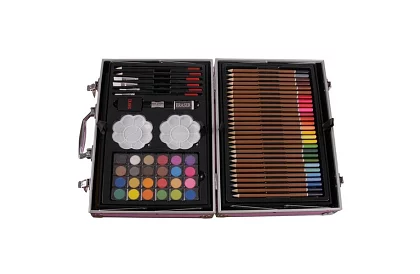 Zestaw dużych farb 144 szt. + walizka