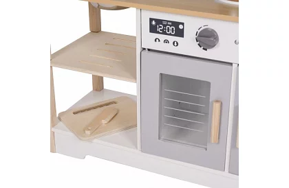 Drewniana kuchnia dla dzieci z akcesoriami