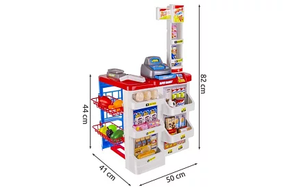 Sklep dziecięcy – supermarket z wózkiem i akcesoriami