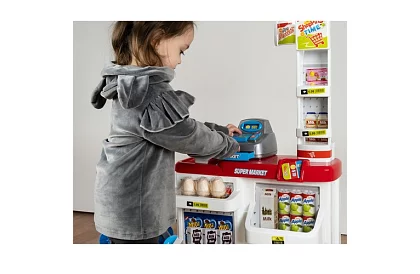 Sklep dziecięcy – supermarket z wózkiem i akcesoriami