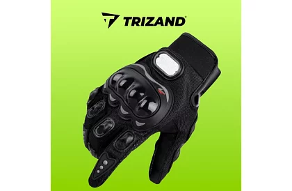 Czarne rękawice motocyklowe - XL